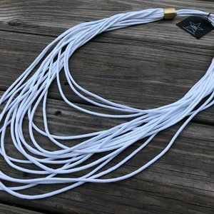 AREA Star Necklaces Multi White Strand Layered